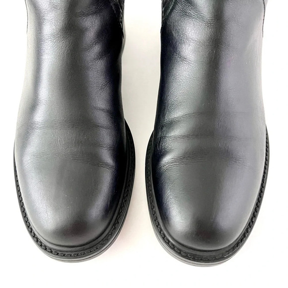 GUCCI || GG Monogram Guccissima Maud Black Leather Short Moto Ankle Boots US 8.5 - Picture 7 of 16